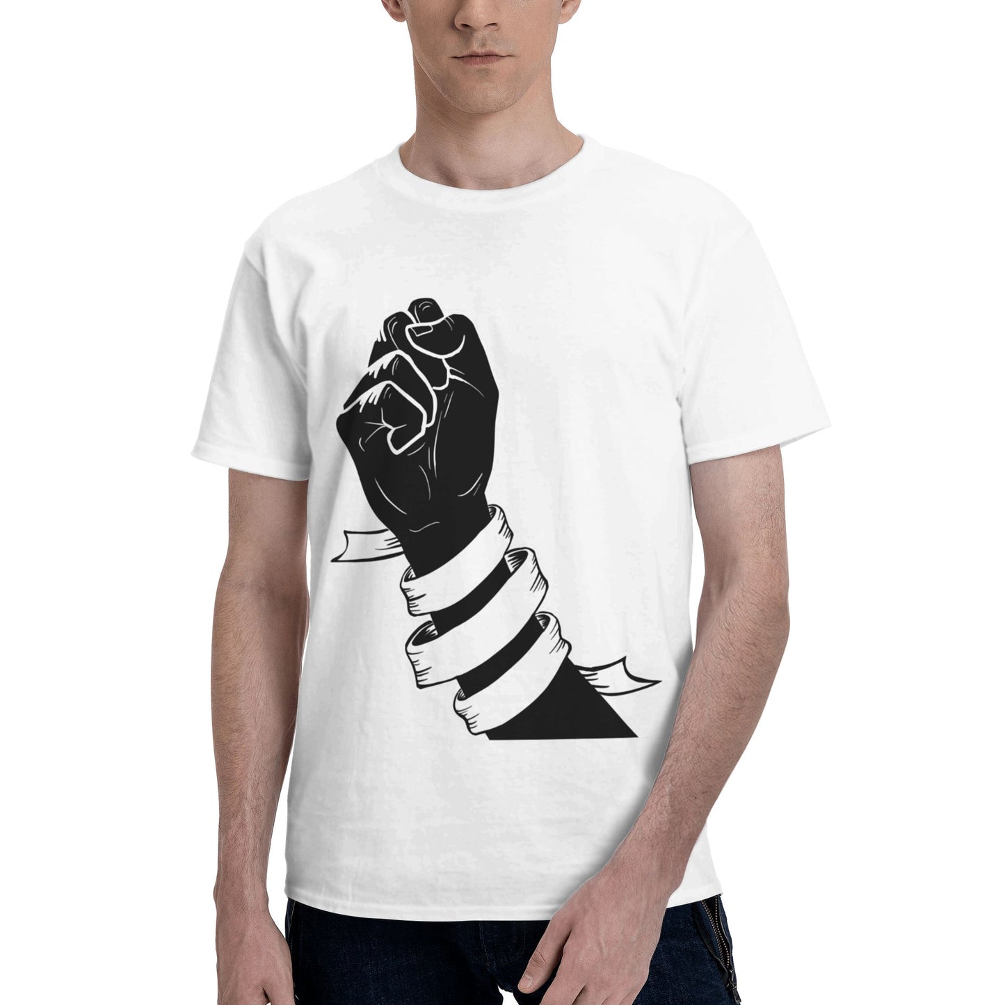 Kung Fu Men's Short Sleeve Cotton T-Shirt