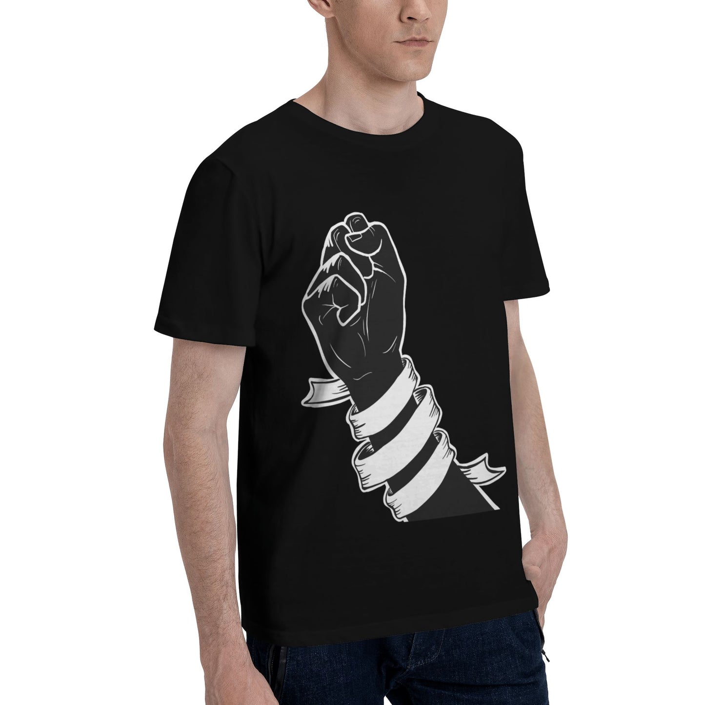 Kung Fu Men's Short Sleeve Cotton T-Shirt