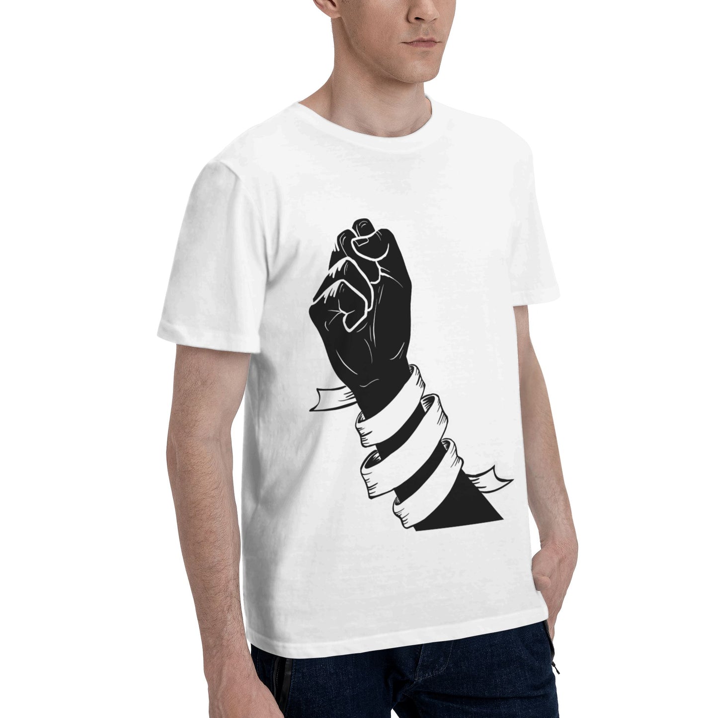 Kung Fu Men's Short Sleeve Cotton T-Shirt