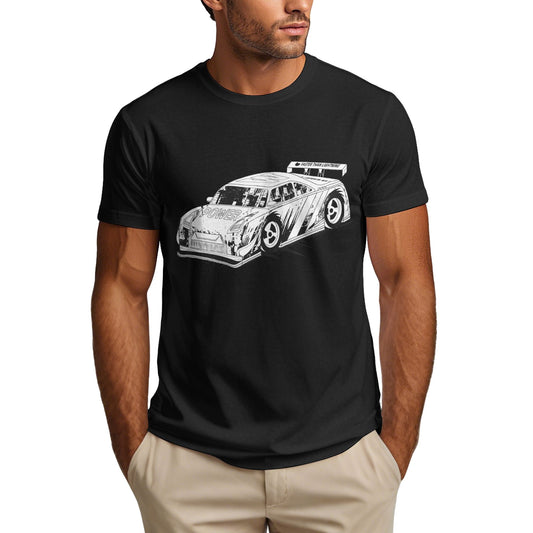 Racing Car Short Sleeve Cotton T-Shirt For Men