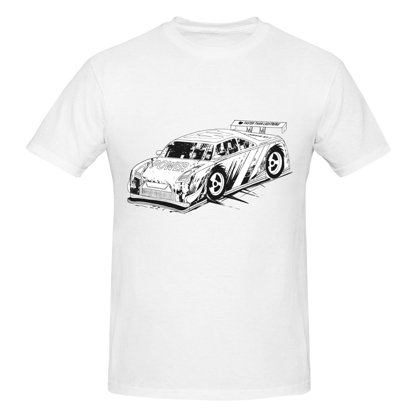 Racing Car Short Sleeve Cotton T-Shirt For Men