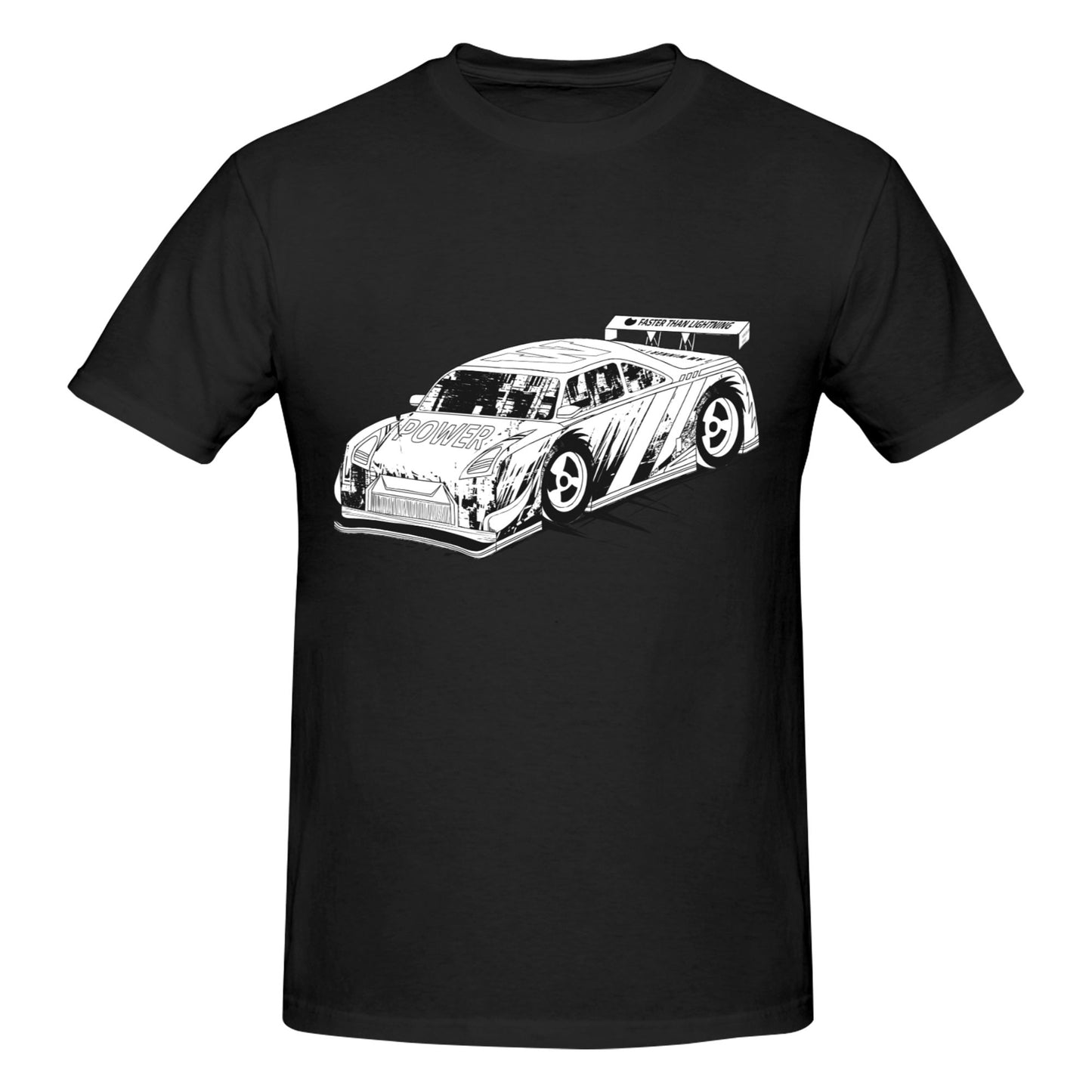 Racing Car Short Sleeve Cotton T-Shirt For Men