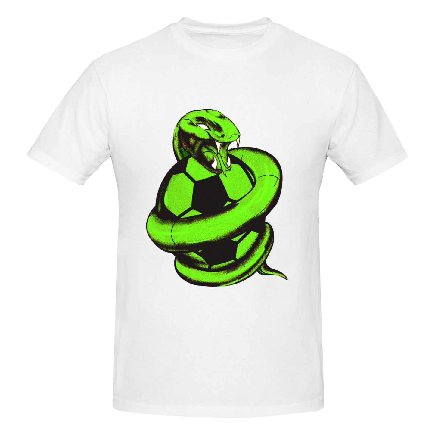 Big Snake Football Men's Short Sleeve Cotton T-Shirt