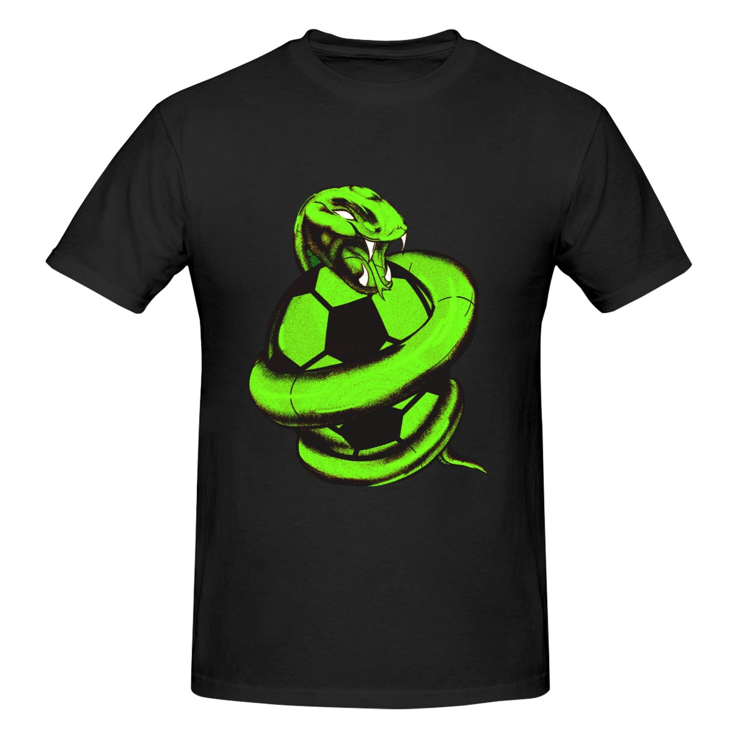 Big Snake Football Men's Short Sleeve Cotton T-Shirt