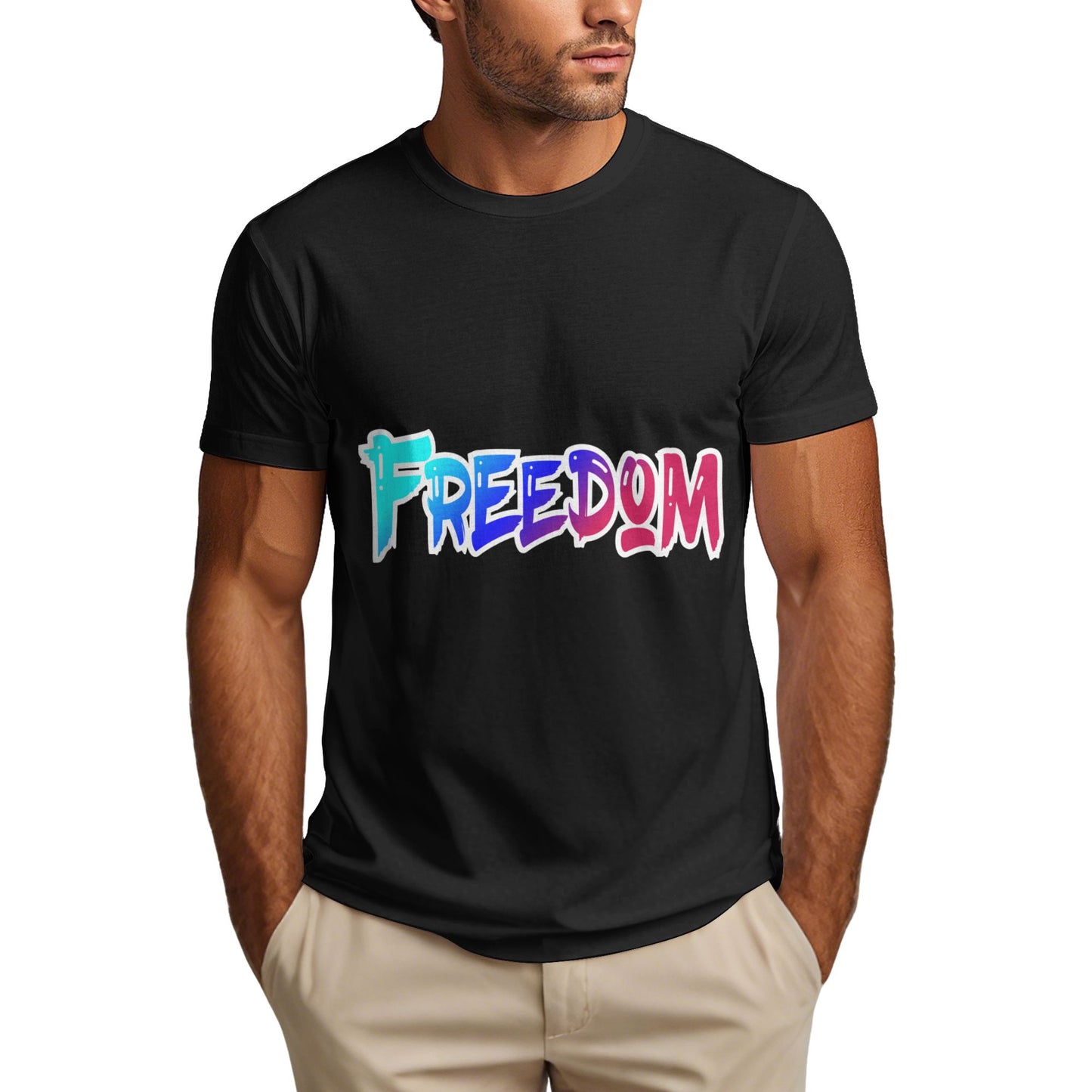 Freedom Design Men's Short Sleeve Cotton T-Shirt