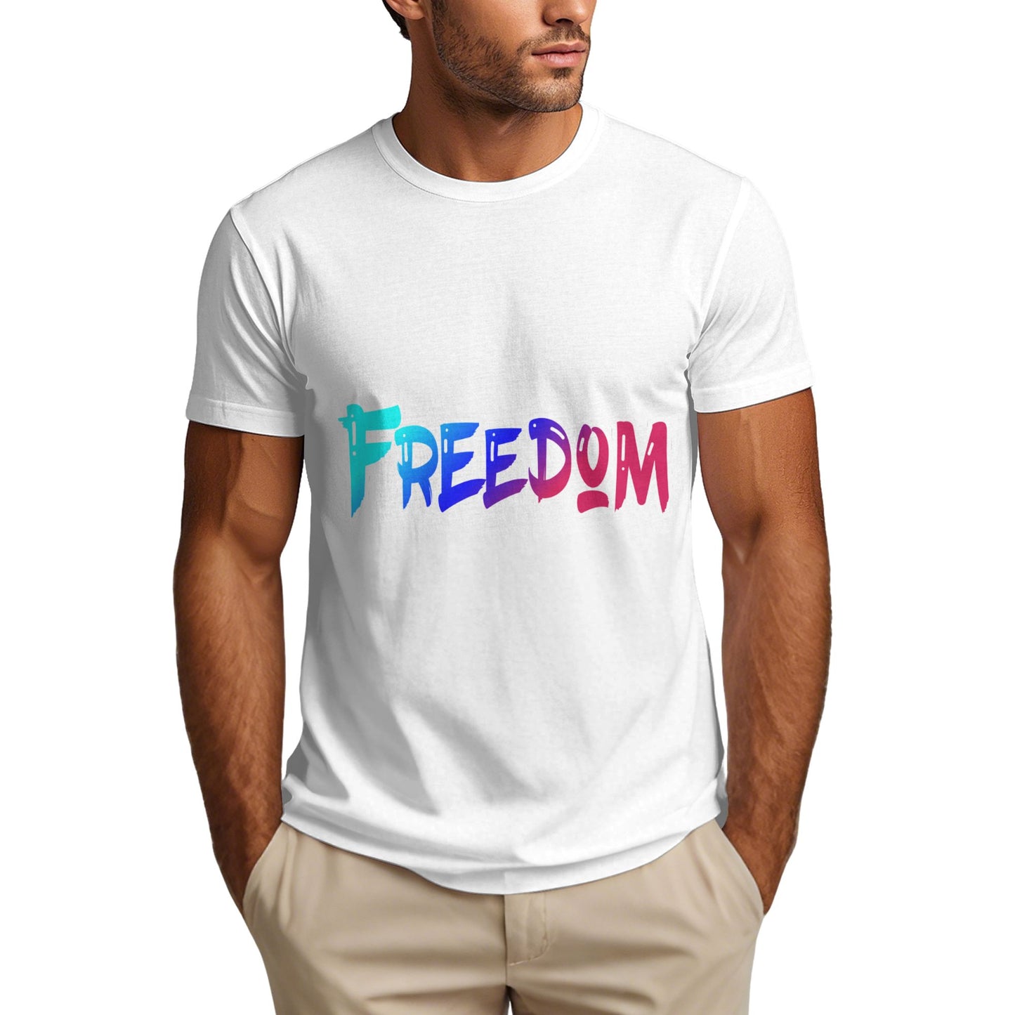 Freedom Design Men's Short Sleeve Cotton T-Shirt