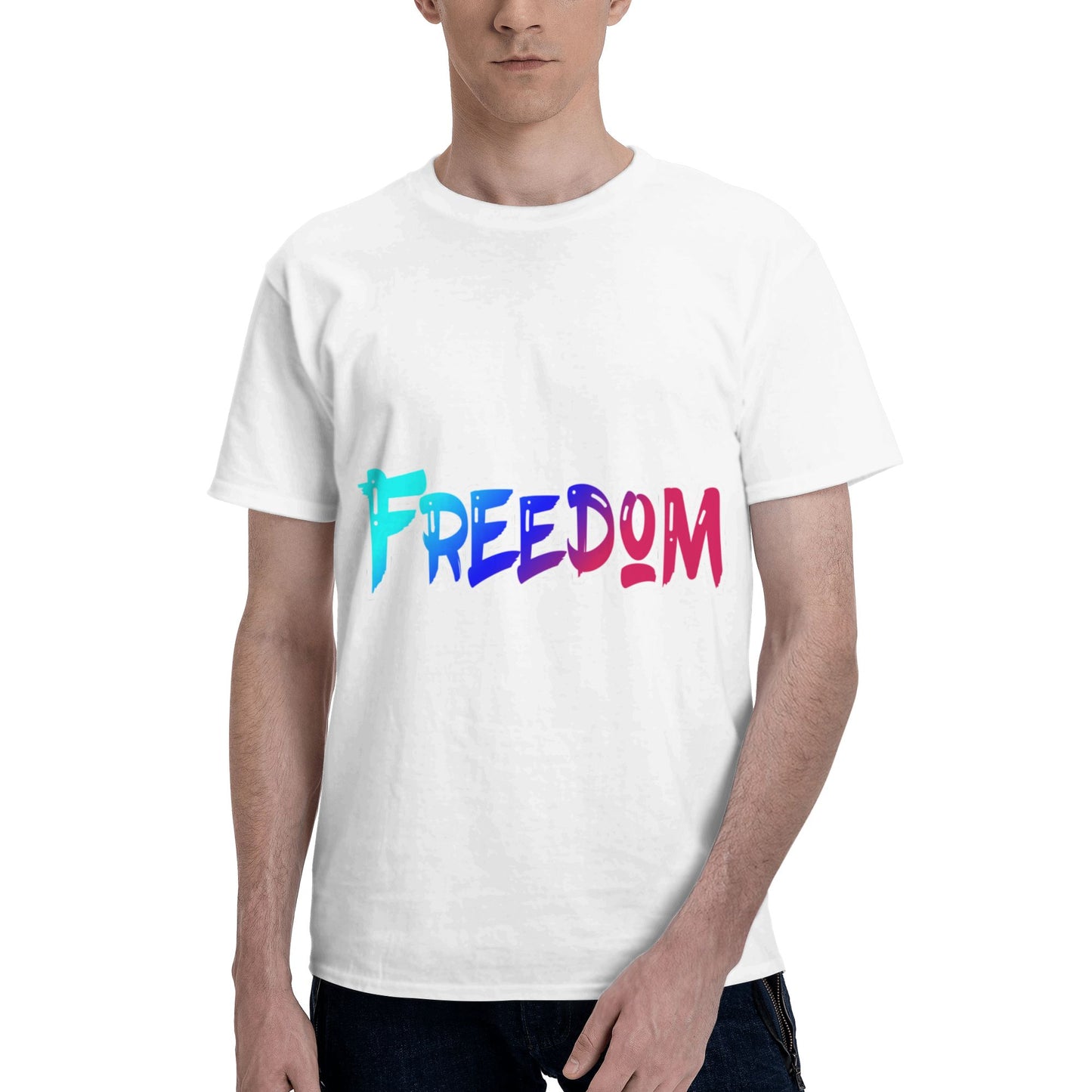 Freedom Design Men's Short Sleeve Cotton T-Shirt