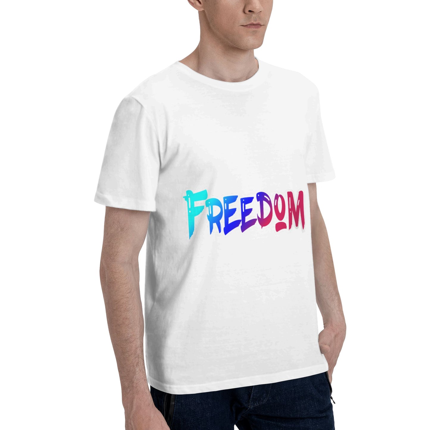 Freedom Design Men's Short Sleeve Cotton T-Shirt