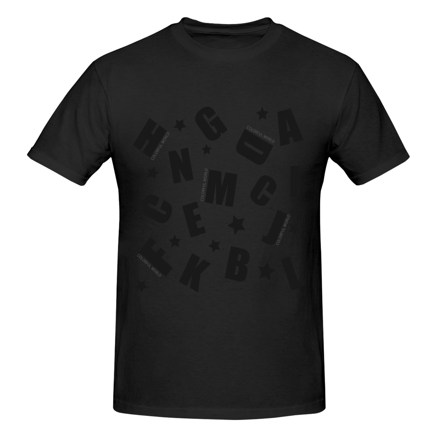 Letters Design Short Sleeve Cotton T-Shirt For Men
