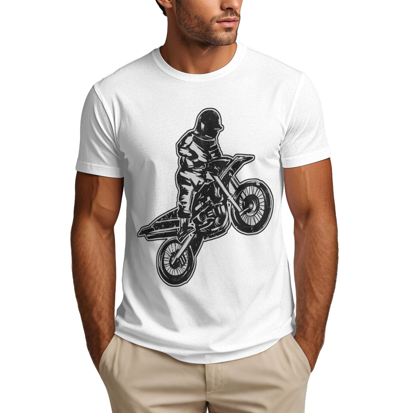 Rider Short Sleeve Cotton T-Shirt For Men