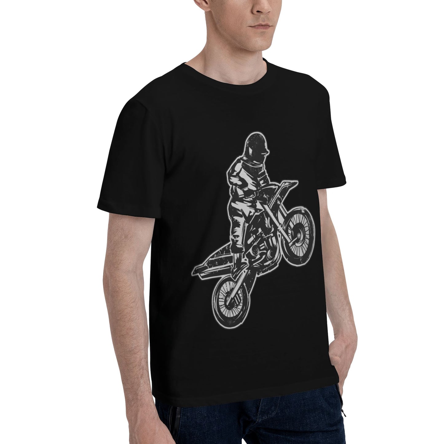 Rider Short Sleeve Cotton T-Shirt For Men