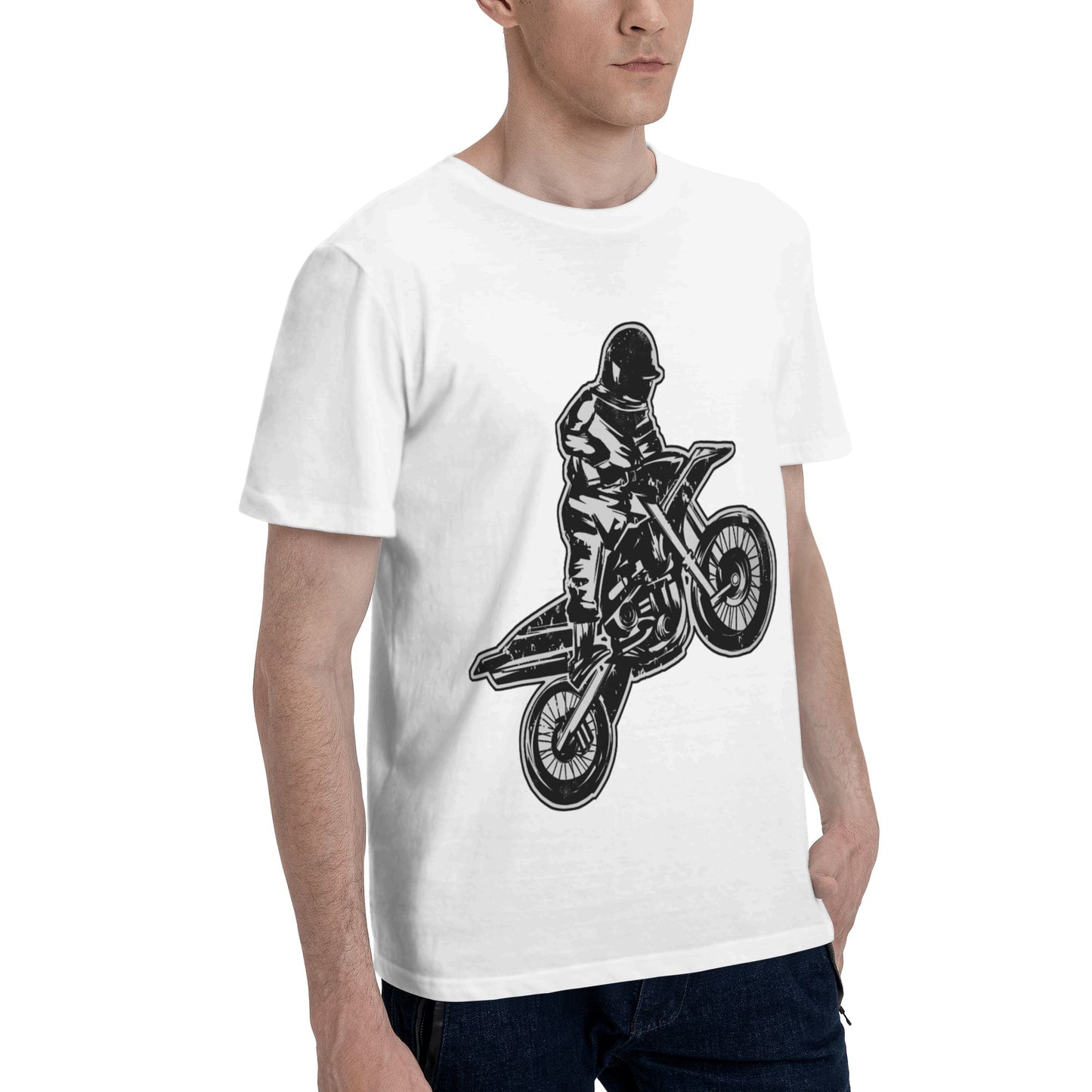 Rider Short Sleeve Cotton T-Shirt For Men