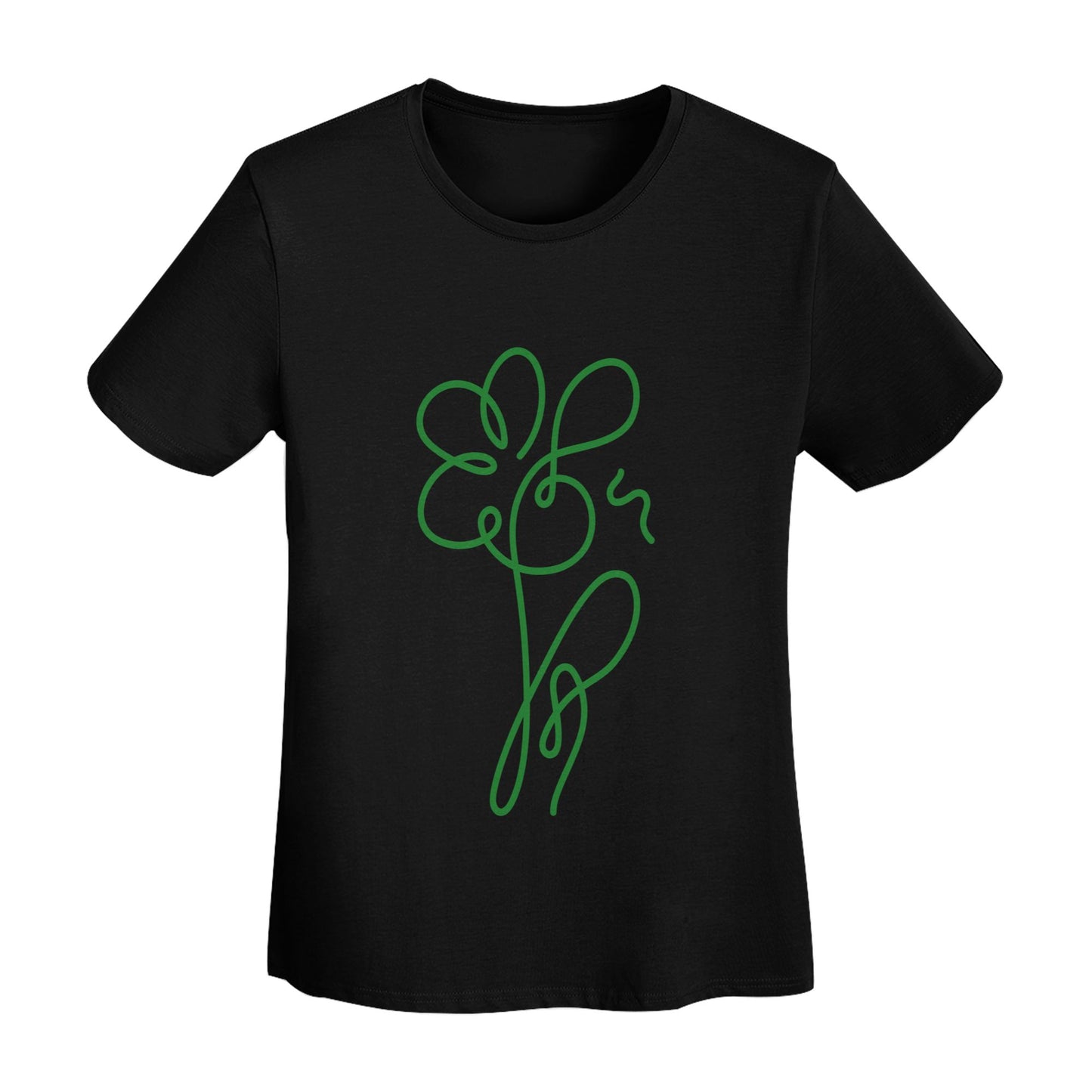Abstract Flower Women's Short Sleeve Cotton T-Shirt