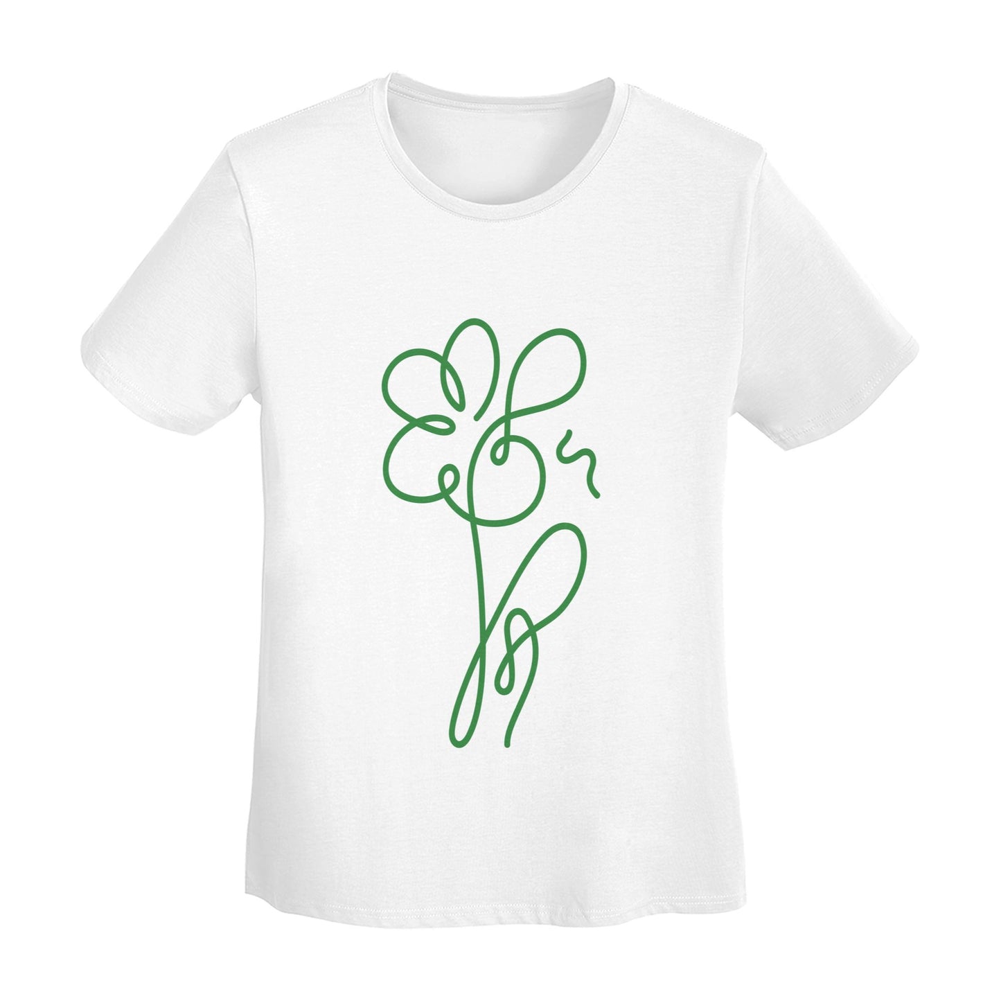 Abstract Flower Women's Short Sleeve Cotton T-Shirt