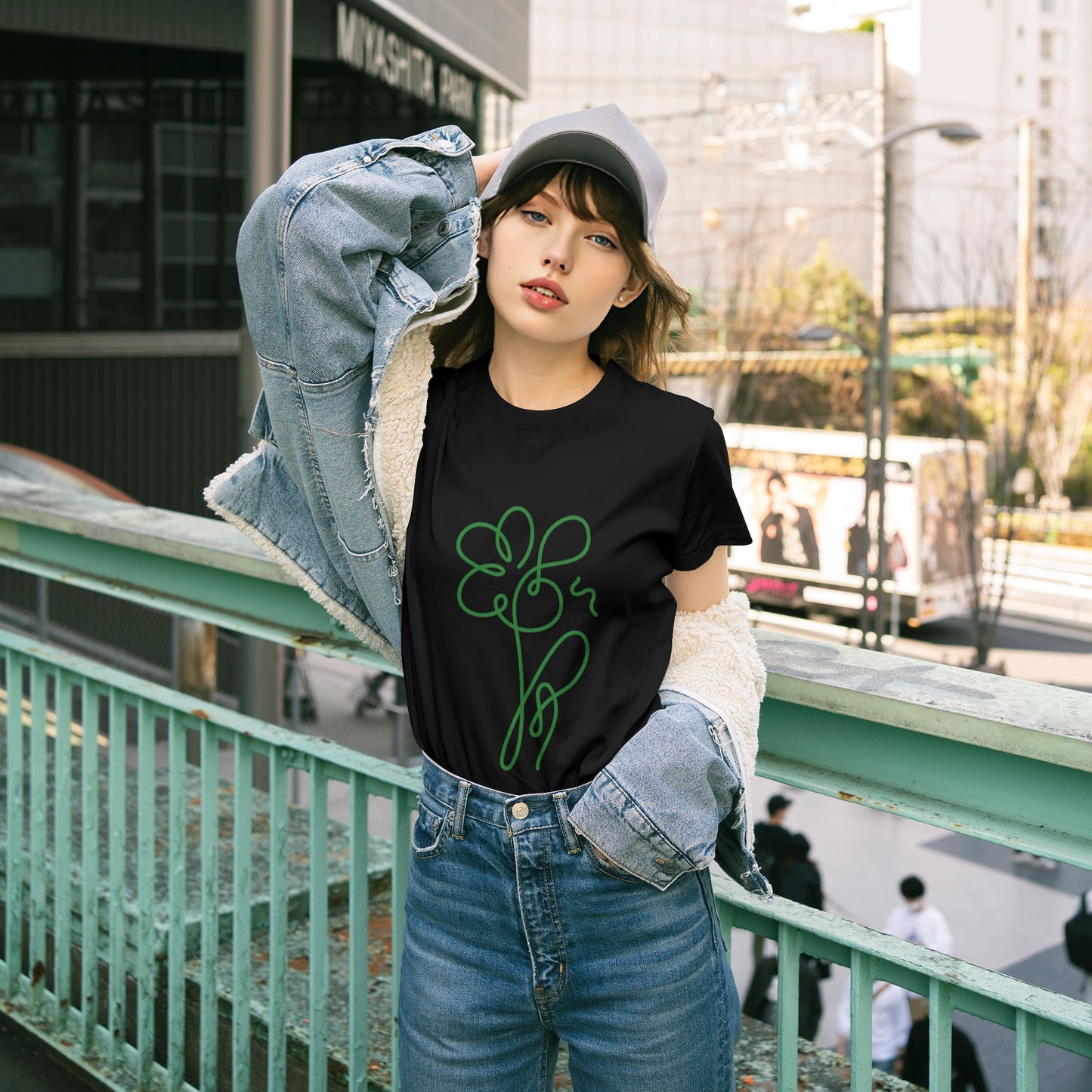 Abstract Flower Women's Short Sleeve Cotton T-Shirt