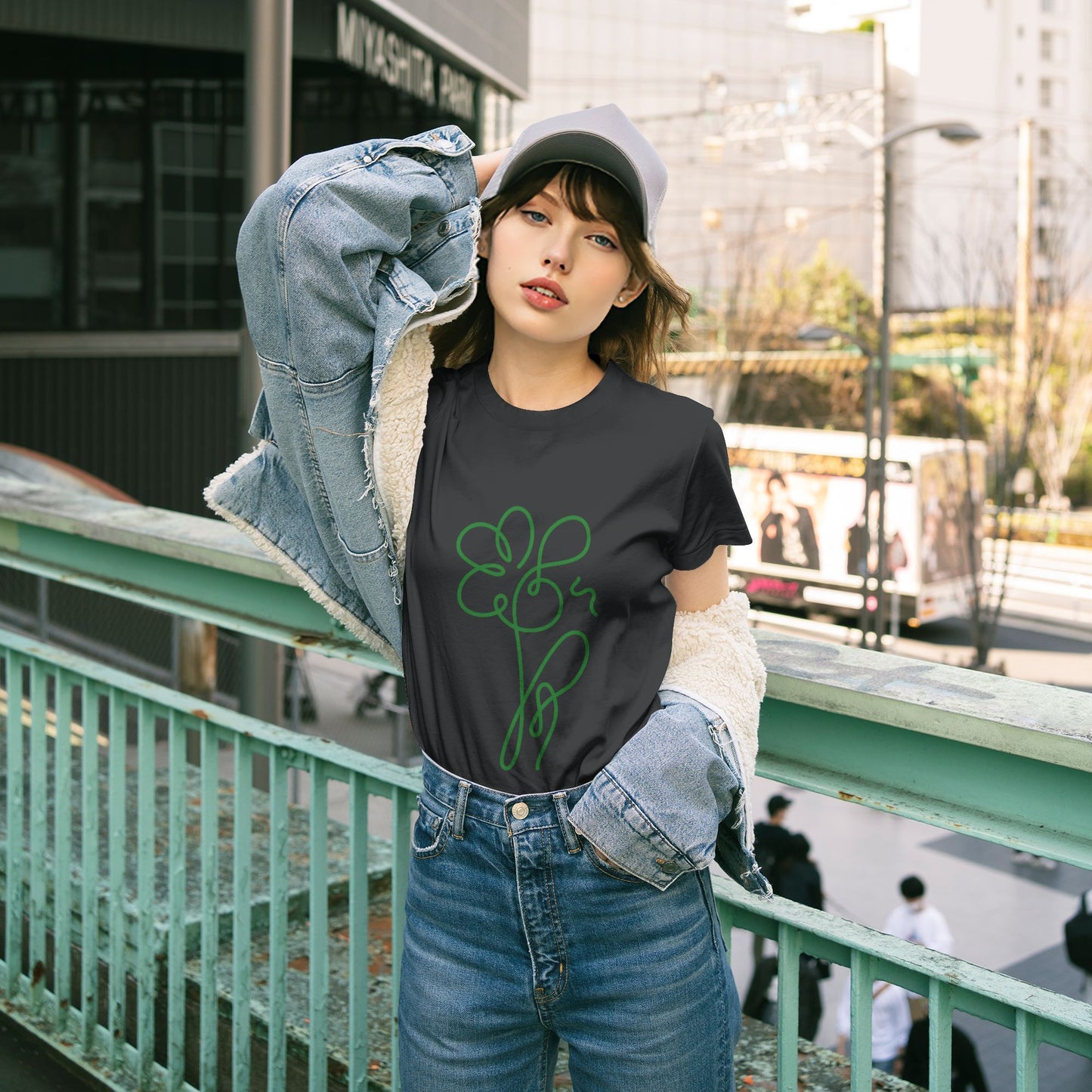 Abstract Flower Women's Short Sleeve Cotton T-Shirt