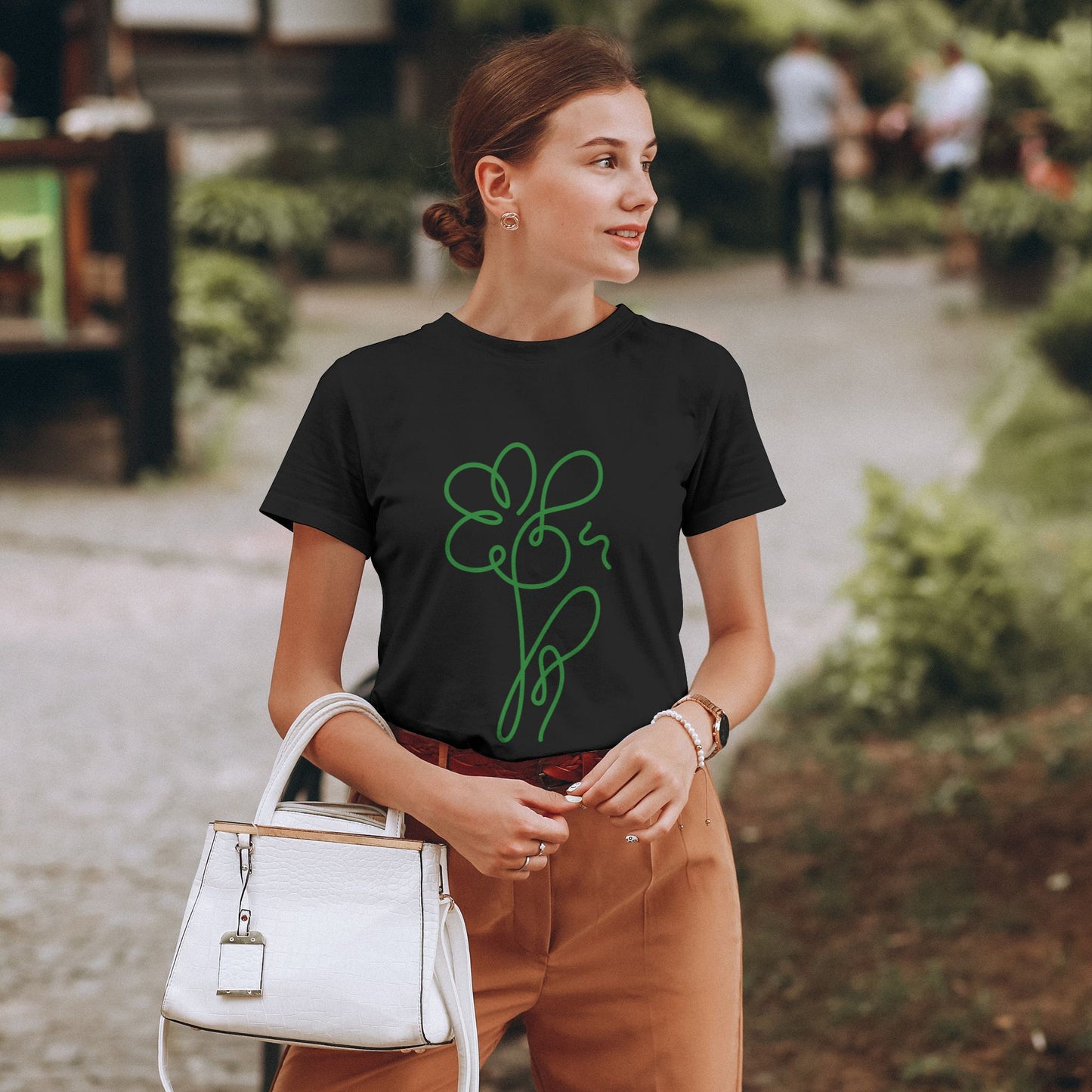 Abstract Flower Women's Short Sleeve Cotton T-Shirt