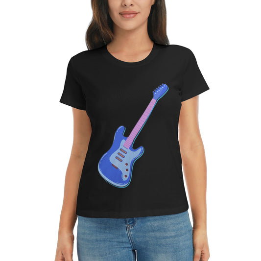 Guitar Women's Short Sleeve Cotton T-Shirt