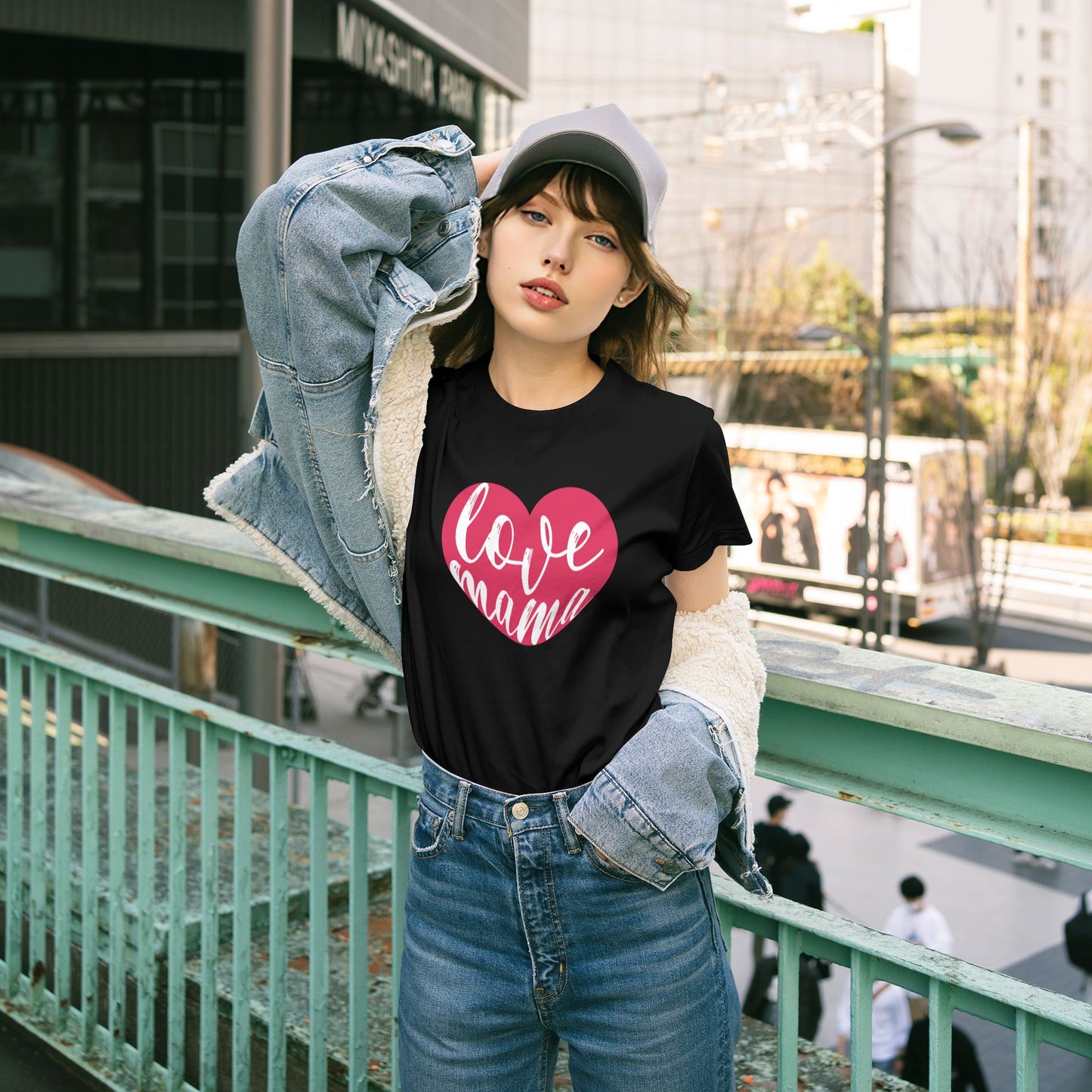 Loving Heart Short Sleeve Cotton T-Shirt For Women