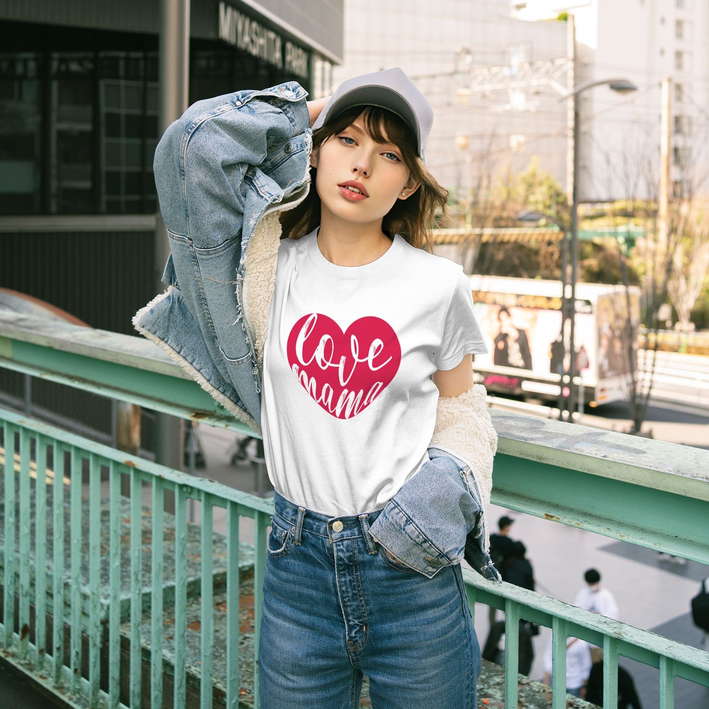 Loving Heart Short Sleeve Cotton T-Shirt For Women