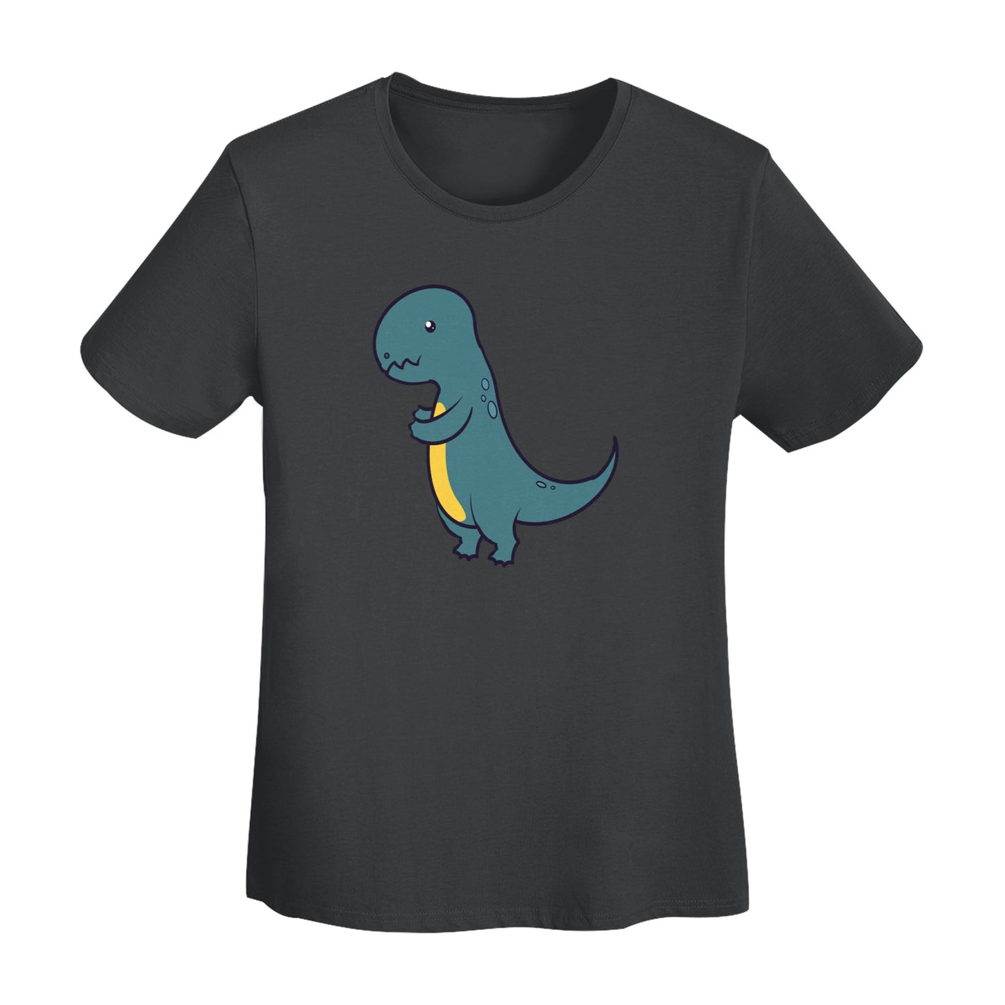 Cute Little Dinosaur Short Sleeve Cotton T-Shirt For Women
