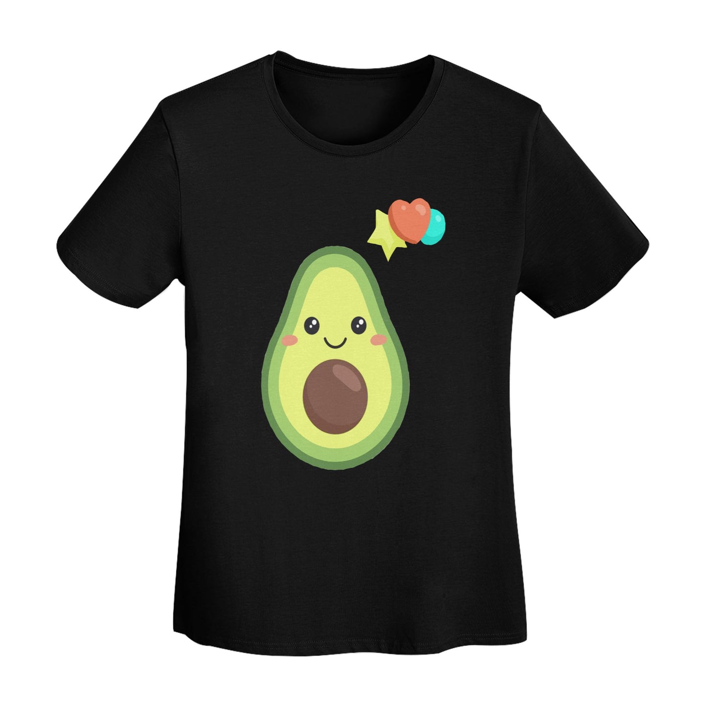 Cute Avocado Women's Short Sleeve Cotton T-Shirt