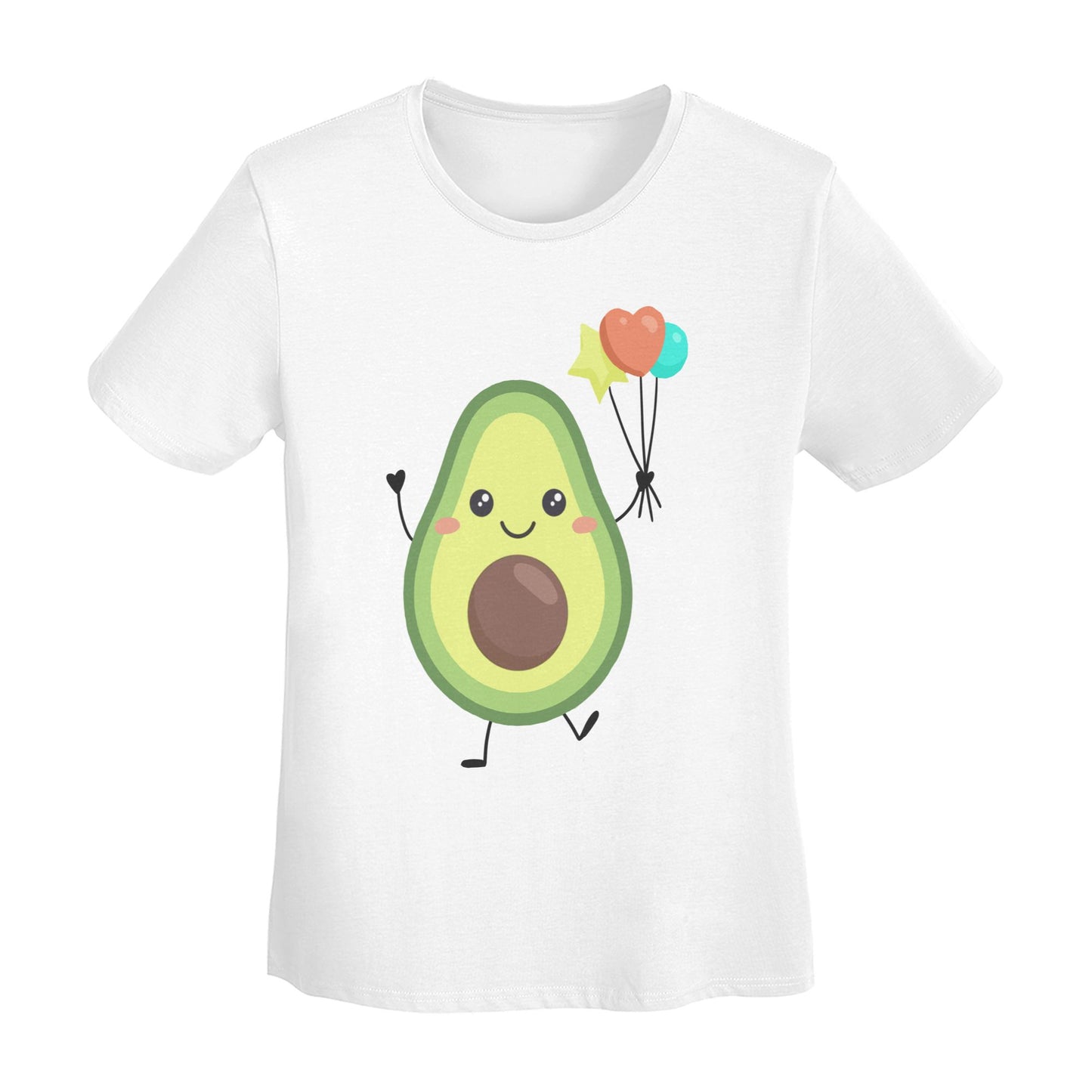 Cute Avocado Women's Short Sleeve Cotton T-Shirt