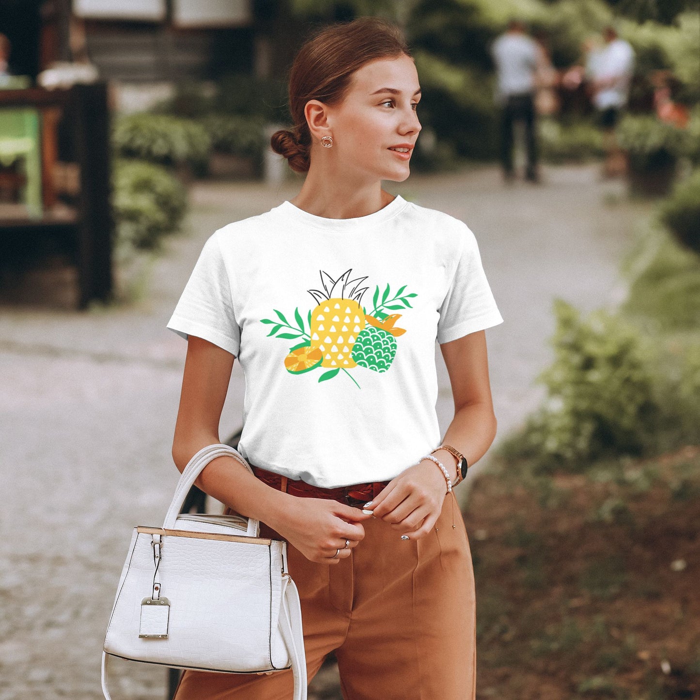 Pineapple Women's Short Sleeve Cotton T-Shirt