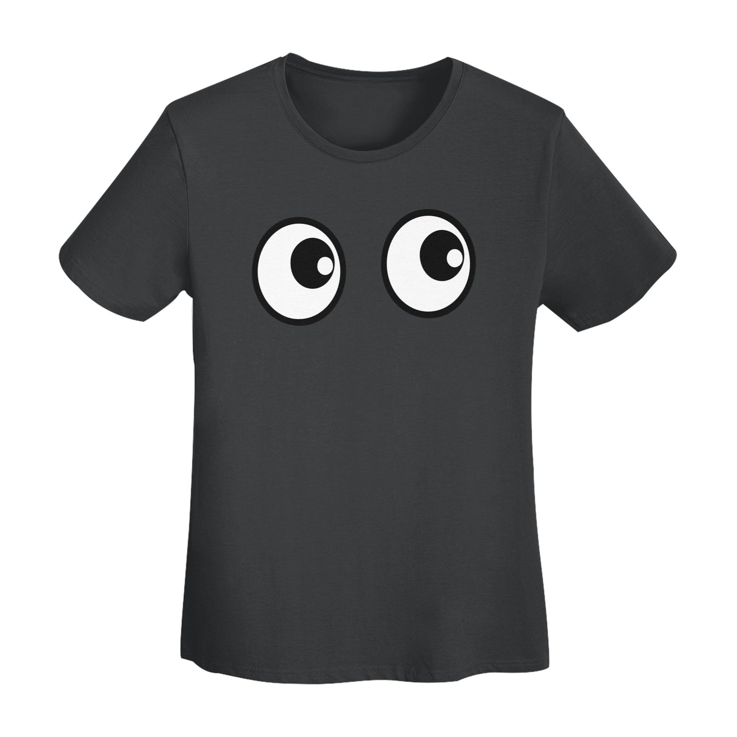 Funny Eyes Short Sleeve Cotton T-Shirt For Women