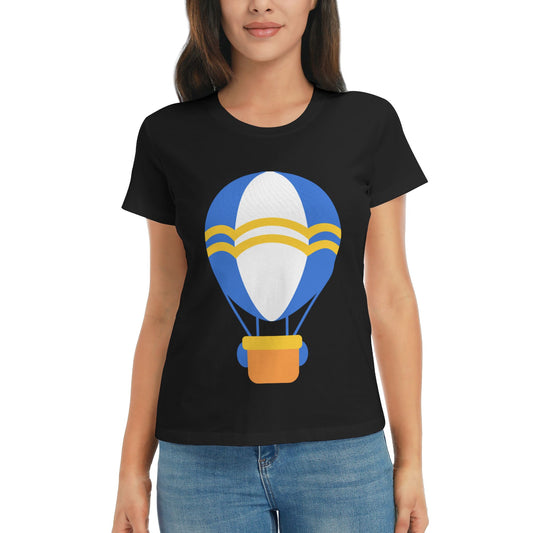 Hot Air Balloon Women's Short Sleeve Cotton T-Shirt