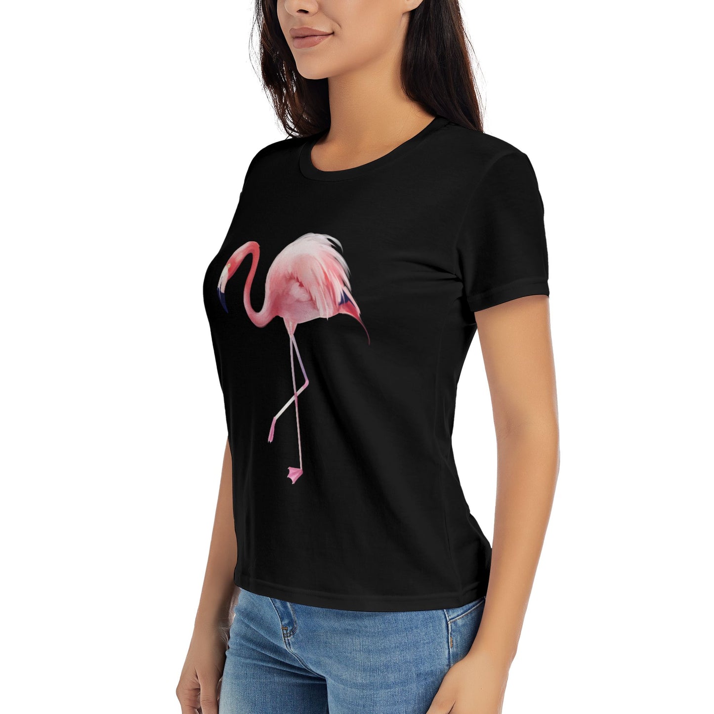 Flamingo Women's Short Sleeve Cotton T-Shirt