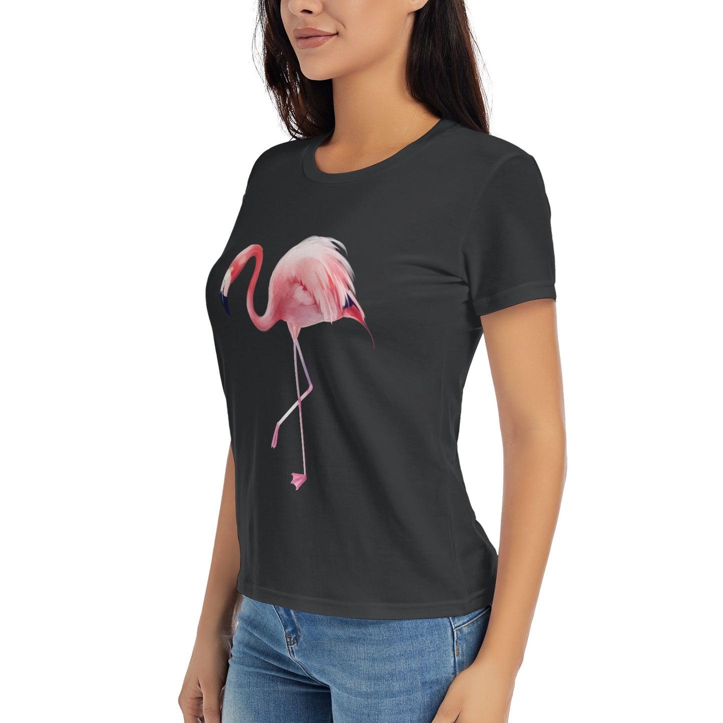 Flamingo Women's Short Sleeve Cotton T-Shirt