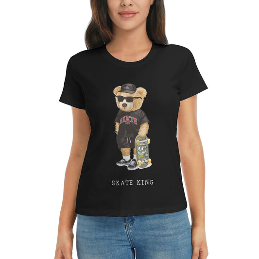 Skate King Women's Short Sleeve Cotton T-Shirt