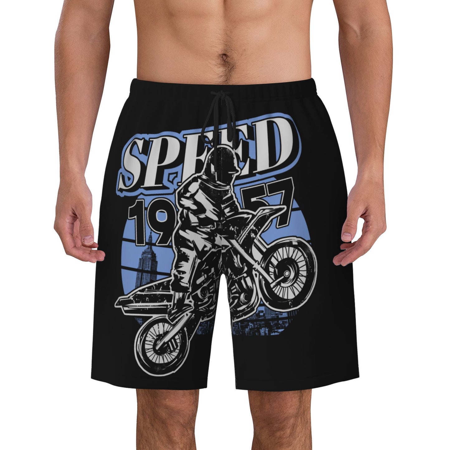 Speed Motorcycle Men's Beach Shorts