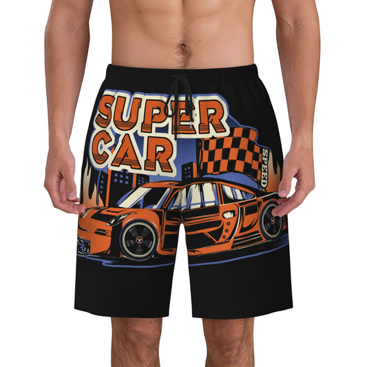 Super Car Beach Shorts For Men