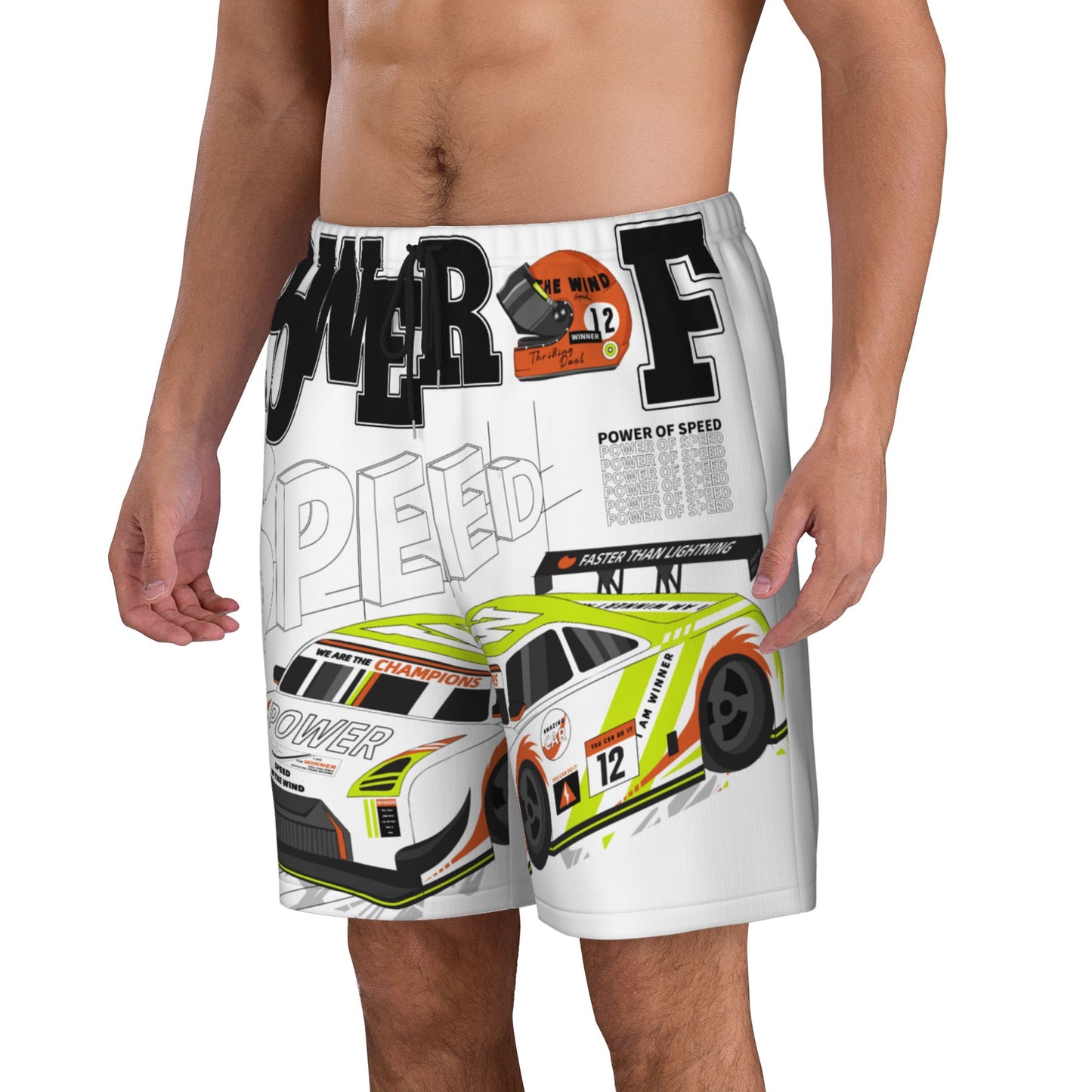 Power And Speed Beach Shorts For Men
