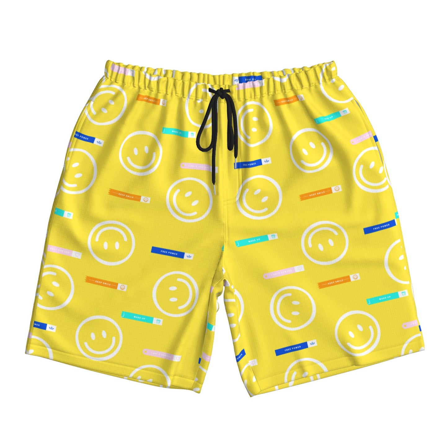 Smiley Design Beach Shorts For Men