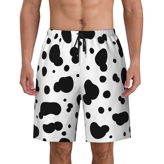 Cow Print Beach Shorts For Men