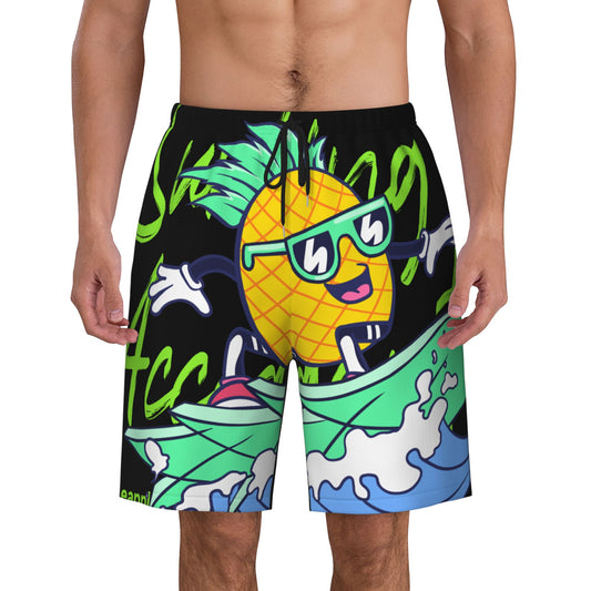 Surfing Pineapple Beach Shorts For Men