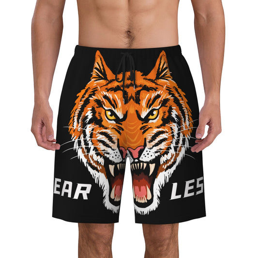 Tiger Printed Beach Shorts For Men
