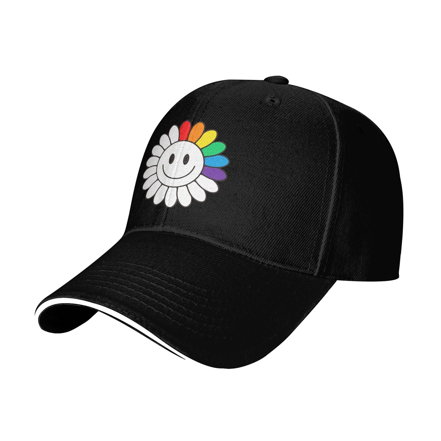 Flower Smiley Baseball Caps For Men And Women