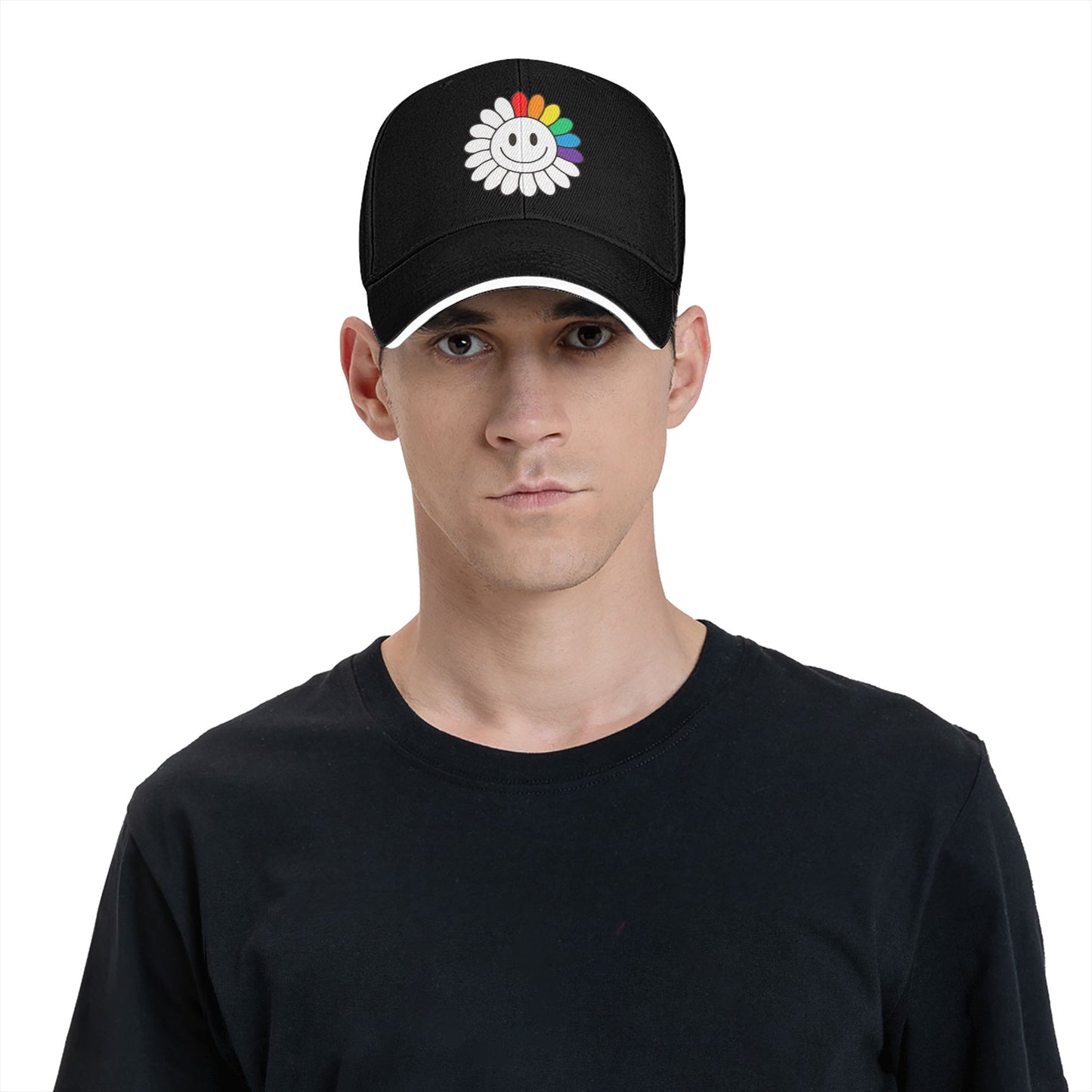 Flower Smiley Baseball Caps For Men And Women