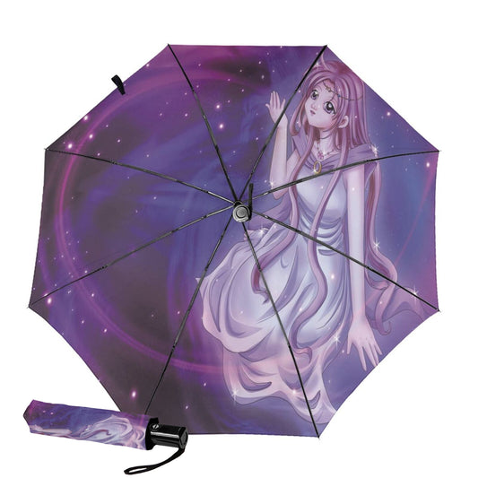 Auto Open Auto Close Folding UV Umbrella With Angel Girl Print Inside