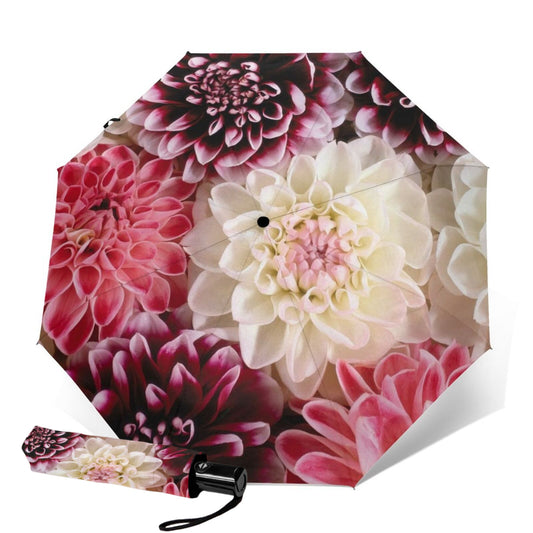 Kompakter Regenschirm mit schönem Blumen-Print
