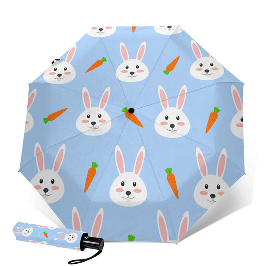 Parapluie de voyage pliable à imprimé lapin