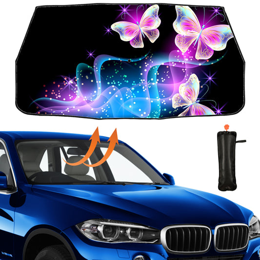 Auto-Sonnenschutz im Regenschirm-Stil mit Schmetterlings-Design