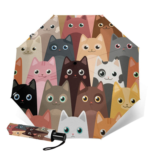 Faltbarer Regenschirm mit Cartoon-Katze