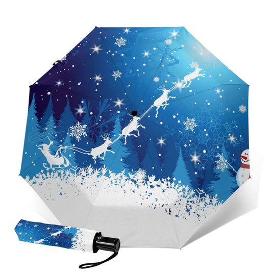 Parapluie pliant imprimé sur le thème de Noël