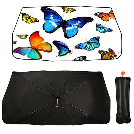 Parapluie pare-soleil de voiture papillon classique