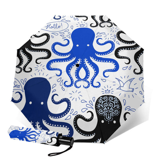 Faltbarer Regenschirm mit Oktopus-Design